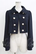axes femme POETIQUE / ダブルリボンベルスリーブジャケット M ネイビー H-26-03-16-031-AX-TO-NS-ZH