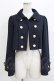 画像1: axes femme POETIQUE / ダブルリボンベルスリーブジャケット M ネイビー H-26-03-16-031-AX-TO-NS-ZH (1)