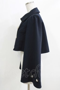 画像2: axes femme POETIQUE / ダブルリボンベルスリーブジャケット M ネイビー H-26-03-16-031-AX-TO-NS-ZH