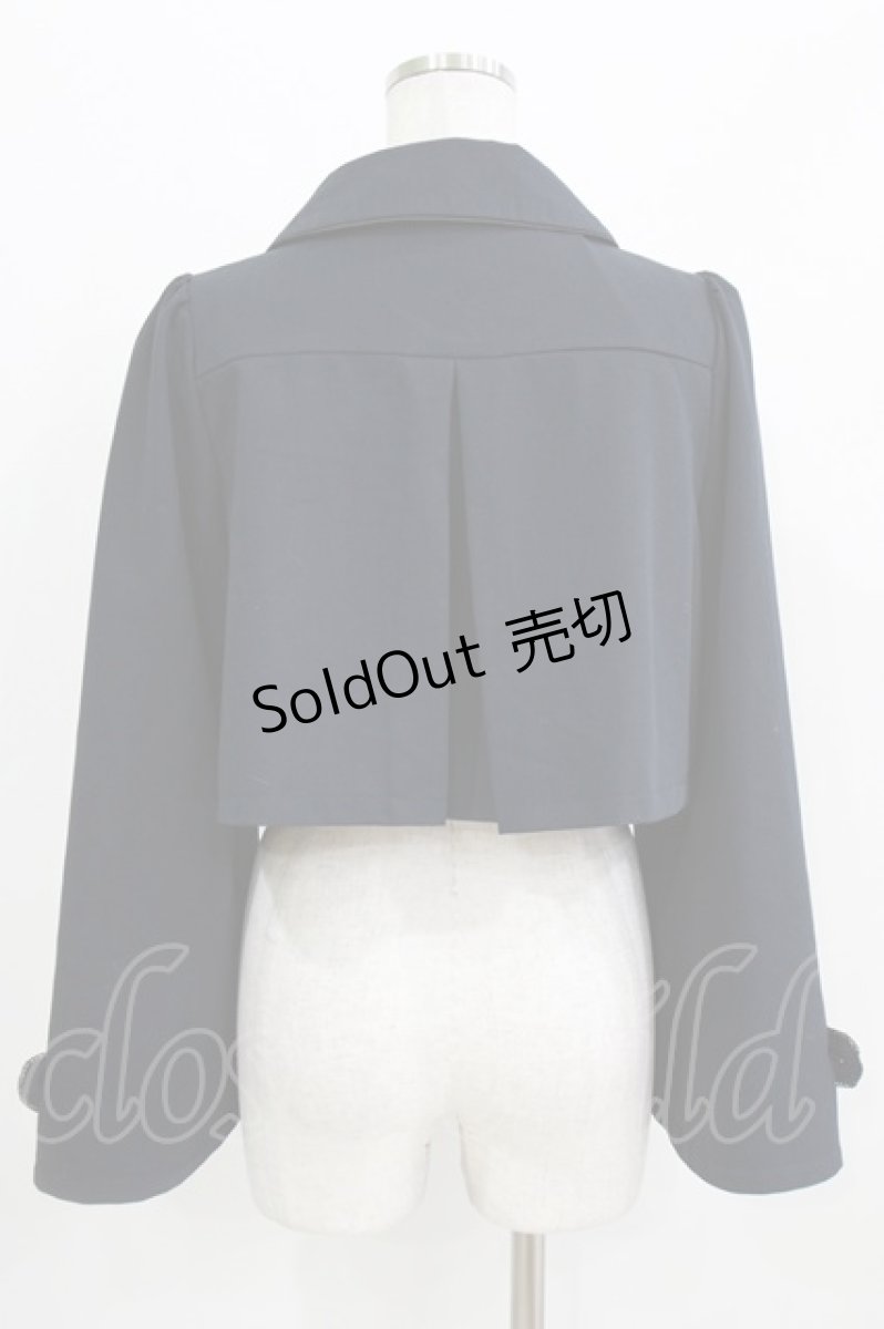 画像3: axes femme POETIQUE / ダブルリボンベルスリーブジャケット M ネイビー H-26-03-16-031-AX-TO-NS-ZH (3)