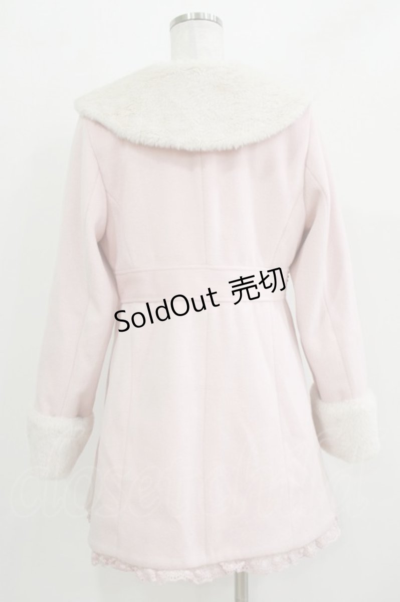 画像3: Pal elfy / ファー付きAラインコート Free ピンク H-26-03-16-032-0-CO-NS-ZH (3)