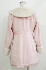 画像3: Pal elfy / ファー付きAラインコート Free ピンク H-26-03-16-032-0-CO-NS-ZH (3)