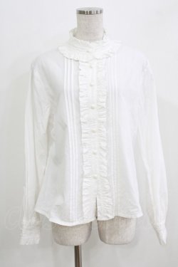 画像1: 幽三巷（海外ロリータブランド） / ドットブラウス XL 白 H-26-03-16-033-PU-BL-NS-ZH