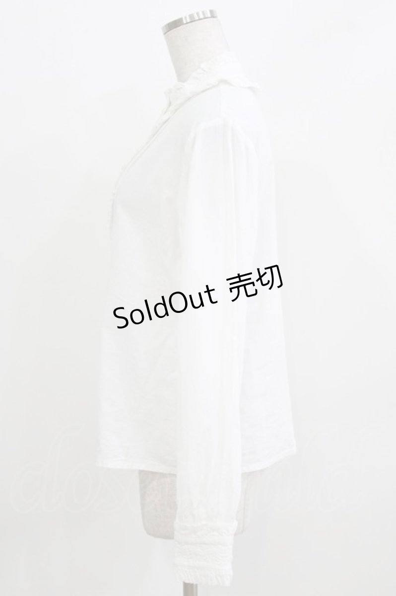 画像2: 幽三巷（海外ロリータブランド） / ドットブラウス XL 白 H-26-03-16-033-PU-BL-NS-ZH (2)