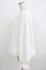 画像2: 幽三巷（海外ロリータブランド） / 裏フリースフリルブラウス XL 白 H-26-03-16-034-PU-BL-NS-ZH (2)