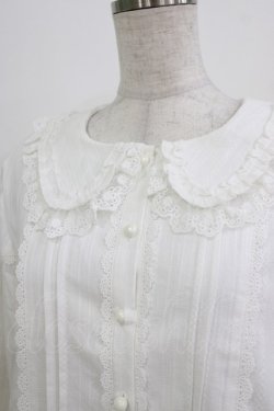 画像4: 幽三巷（海外ロリータブランド） / 裏フリースフリルブラウス XL 白 H-26-03-16-034-PU-BL-NS-ZH