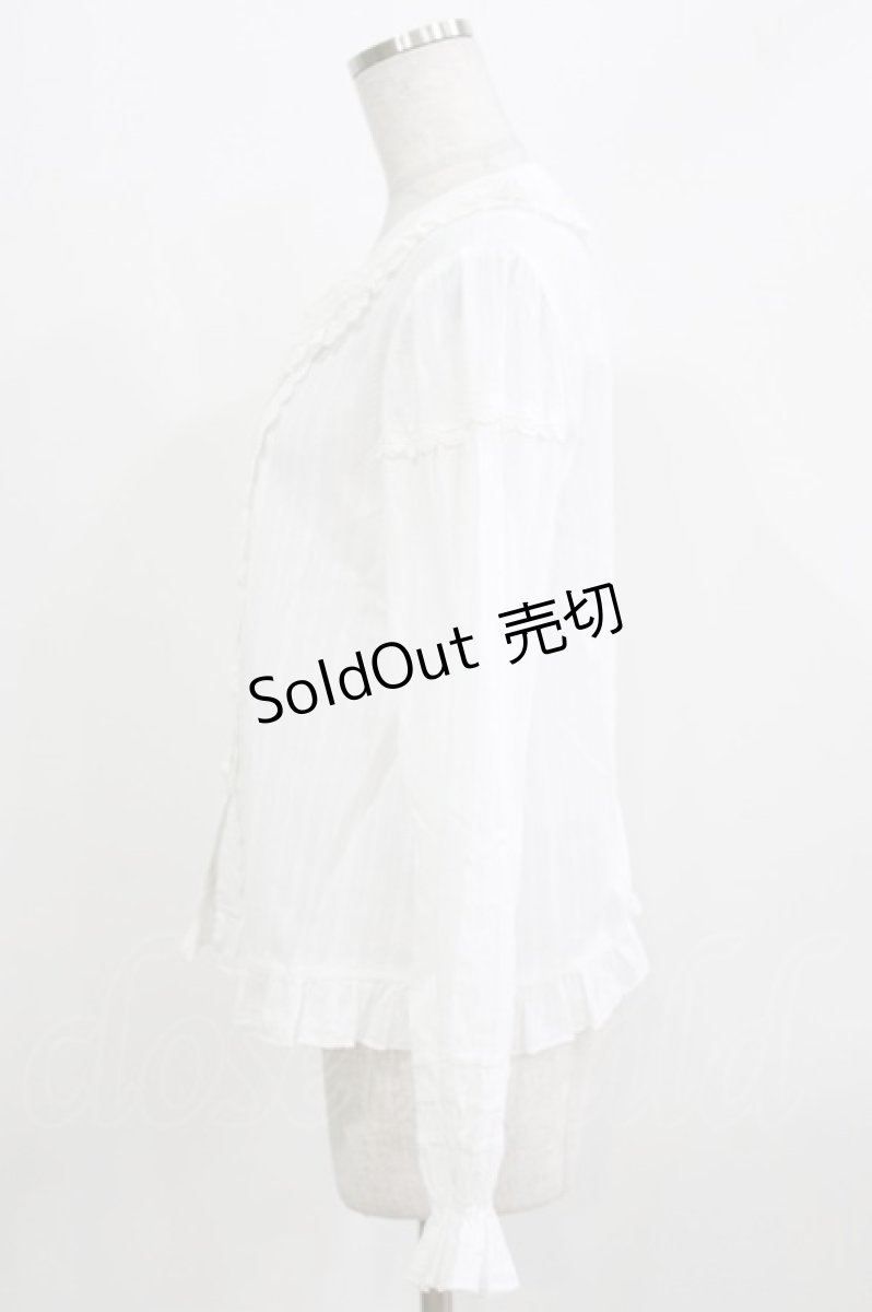 画像2: 幽三巷（海外ロリータブランド） / フリルブラウス L 白 H-26-03-16-035-PU-BL-NS-ZH (2)