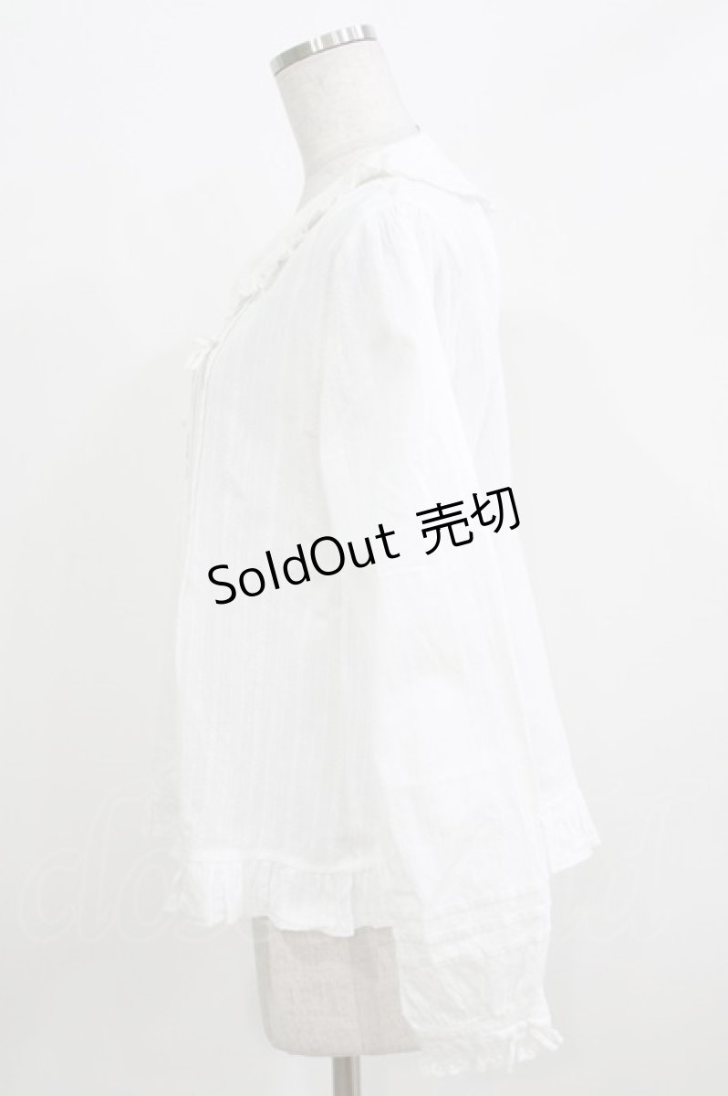 画像2: 幽三巷（海外ロリータブランド） / フリルブラウス XL 白 H-26-03-16-036-PU-BL-NS-ZH (2)