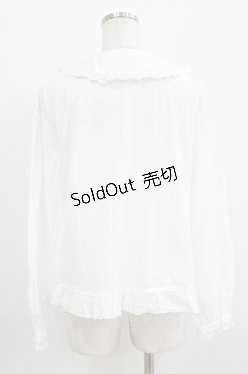 画像3: 幽三巷（海外ロリータブランド） / フリルブラウス XL 白 H-26-03-16-036-PU-BL-NS-ZH (3)