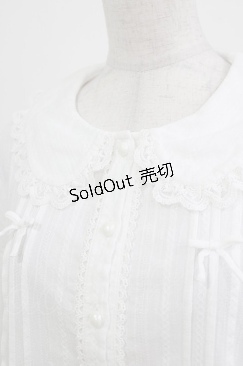画像4: 幽三巷（海外ロリータブランド） / フリルブラウス XL 白 H-26-03-16-036-PU-BL-NS-ZH (4)