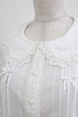 画像4: 幽三巷（海外ロリータブランド） / フリルブラウス XL 白 H-26-03-16-036-PU-BL-NS-ZH (4)