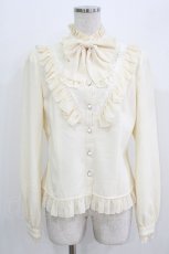 画像1: Lolitime（海外ロリータブランド） / 裏フリースフリルブラウス XL 生成り H-26-03-16-037-GO-BL-NS-ZH (1)