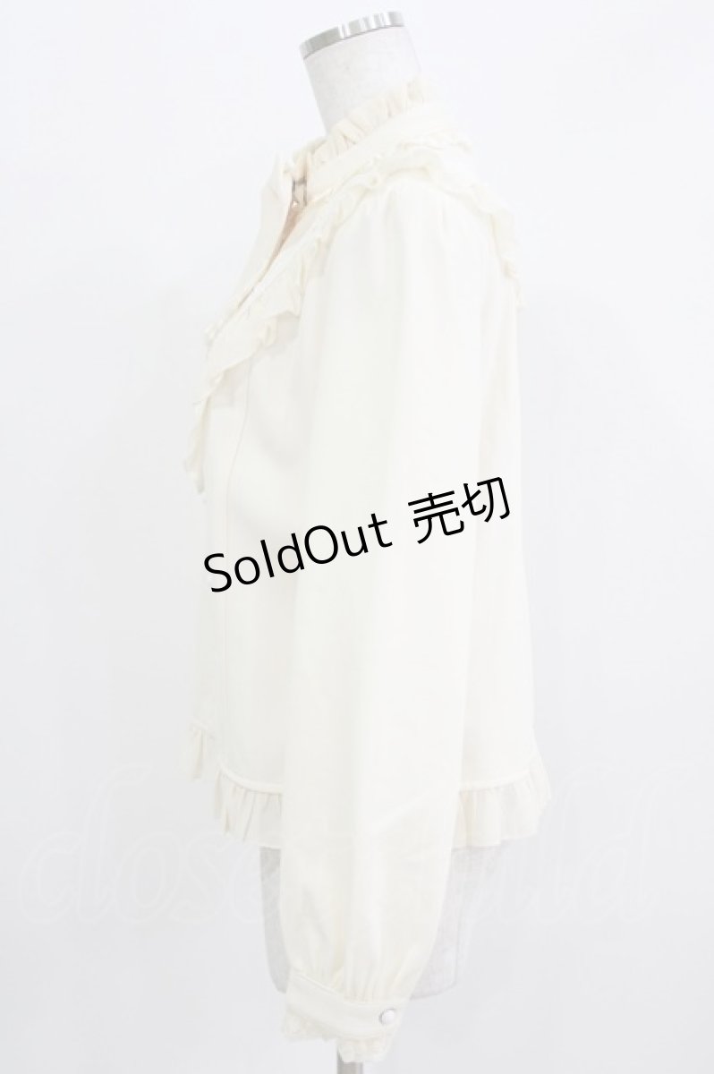 画像2: Lolitime（海外ロリータブランド） / 裏フリースフリルブラウス XL 生成り H-26-03-16-037-GO-BL-NS-ZH (2)