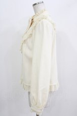 画像2: Lolitime（海外ロリータブランド） / 裏フリースフリルブラウス XL 生成り H-26-03-16-037-GO-BL-NS-ZH (2)