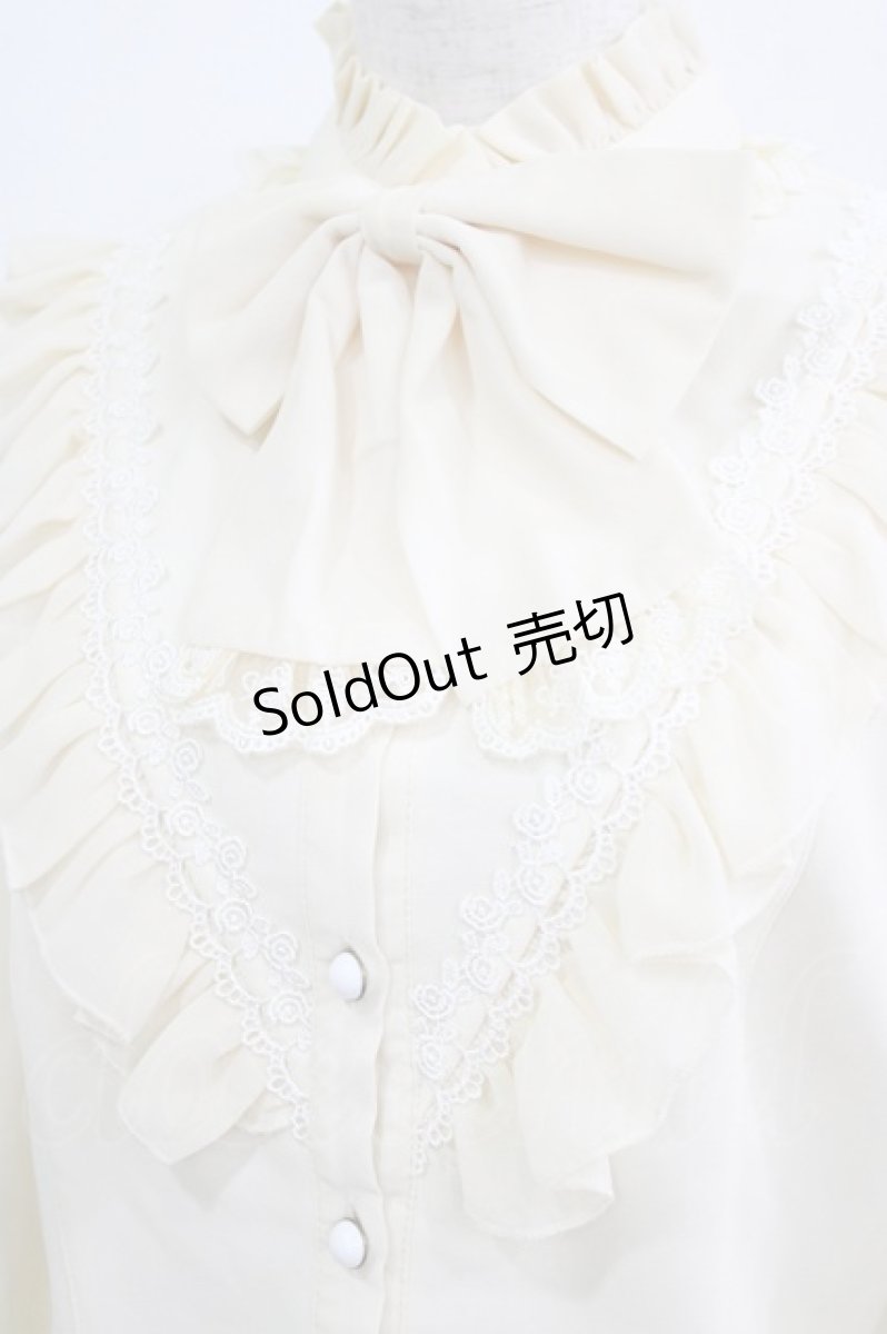 画像4: Lolitime（海外ロリータブランド） / 裏フリースフリルブラウス XL 生成り H-26-03-16-037-GO-BL-NS-ZH (4)