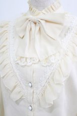 画像4: Lolitime（海外ロリータブランド） / 裏フリースフリルブラウス XL 生成り H-26-03-16-037-GO-BL-NS-ZH (4)