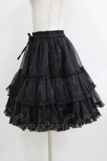 画像2: metamorphose / オーガンジーフリルパニエ Free ブラック H-26-03-16-041-ME-SK-NS-ZH (2)