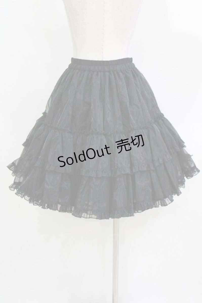 画像3: metamorphose / オーガンジーフリルパニエ Free ブラック H-26-03-16-041-ME-SK-NS-ZH (3)