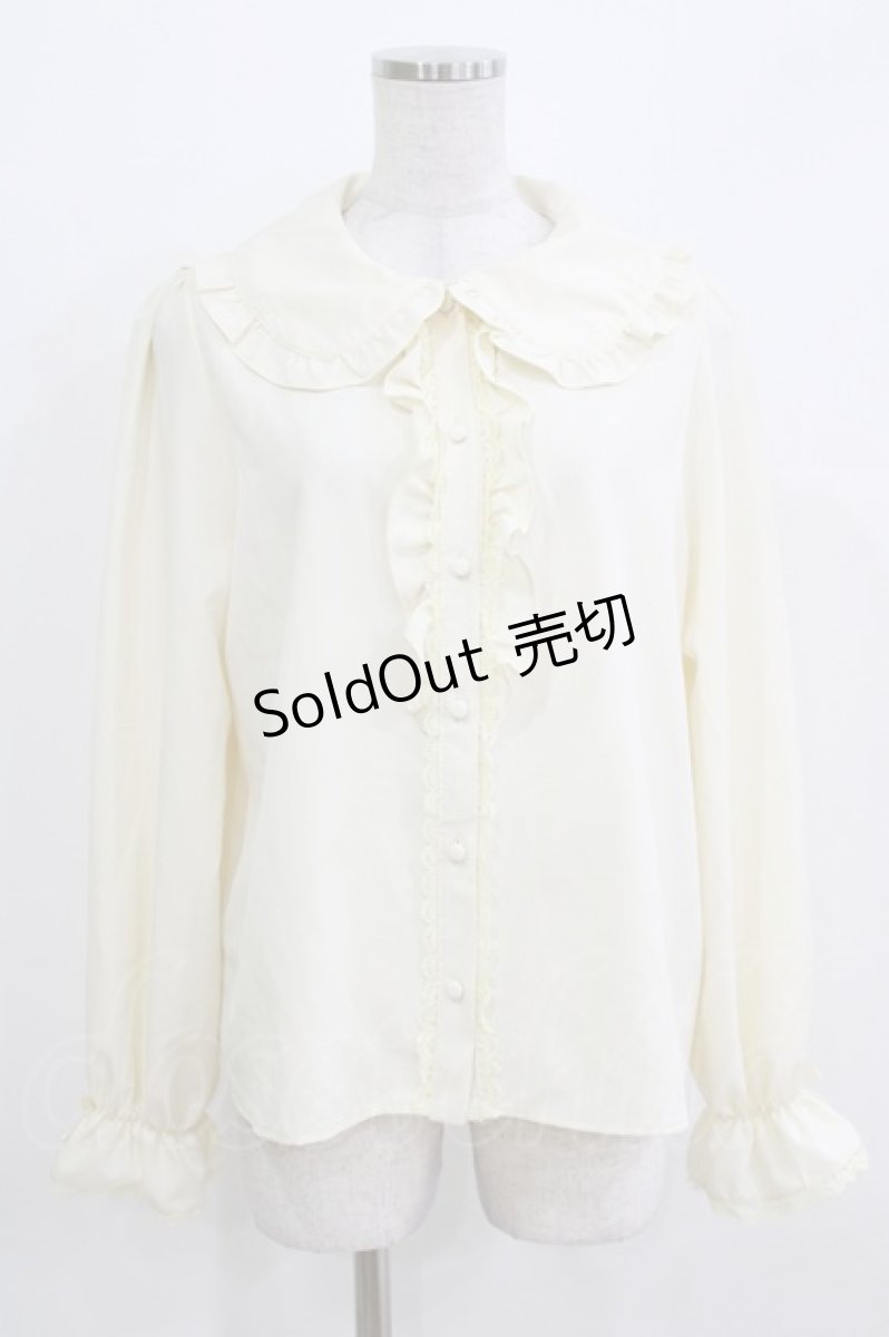画像1: m petit by misako / AM マルエリフリルブラウス L アイボリー H-26-03-16-043-LO-BL-NS-ZH (1)
