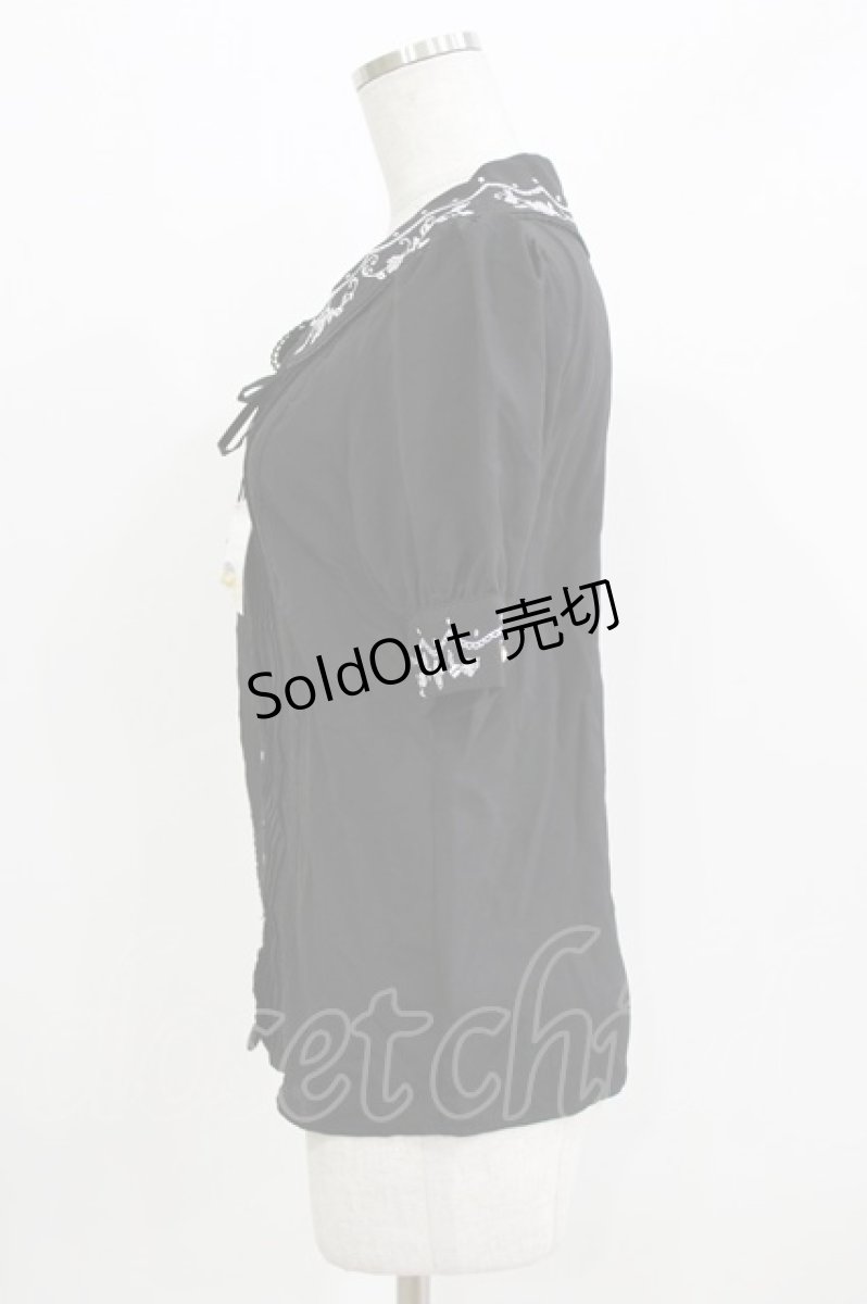 画像2: Secret Honey / 薔薇刺繍ブラウス Free ブラック H-26-03-16-044-CA-BL-NS-ZH (2)