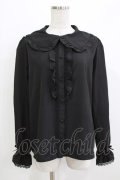 m petit by misako / AM マルエリフリルブラウス L ブラック H-26-03-16-045-LO-BL-NS-ZH