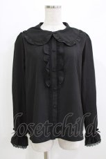 画像1: m petit by misako / AM マルエリフリルブラウス L ブラック H-26-03-16-045-LO-BL-NS-ZH (1)