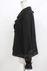 画像2: m petit by misako / AM マルエリフリルブラウス L ブラック H-26-03-16-045-LO-BL-NS-ZH (2)