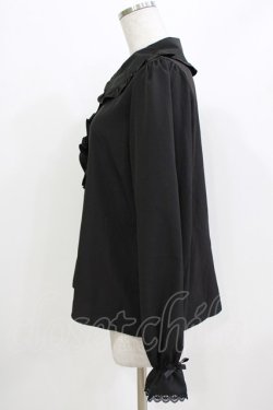 画像2: m petit by misako / AM マルエリフリルブラウス L ブラック H-26-03-16-045-LO-BL-NS-ZH