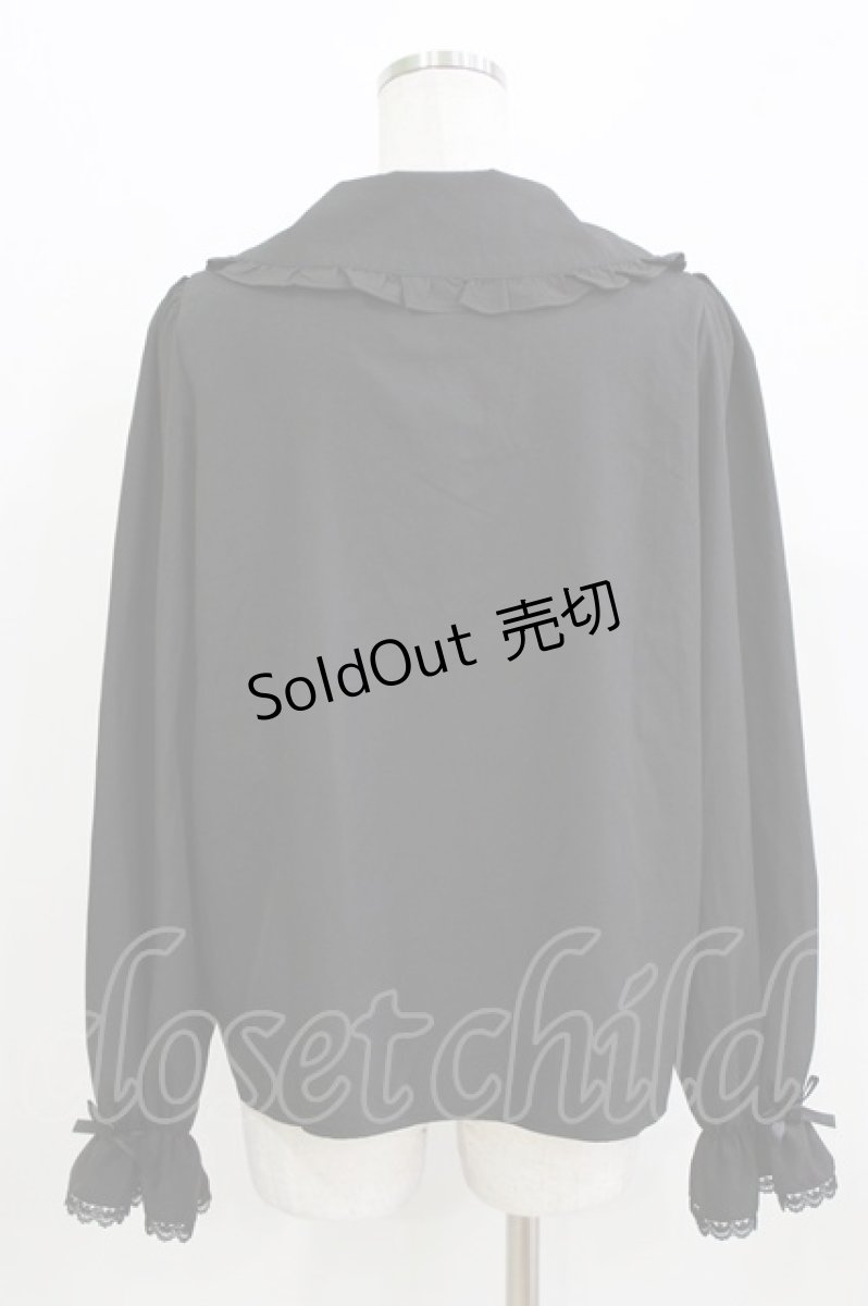 画像3: m petit by misako / AM マルエリフリルブラウス L ブラック H-26-03-16-045-LO-BL-NS-ZH (3)