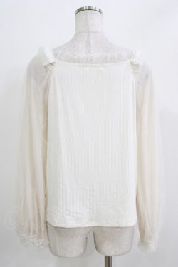 画像3: m petit by misako / 袖シアーフリルプルオーバー M オフ H-26-03-16-049-LO-TO-NS-ZH