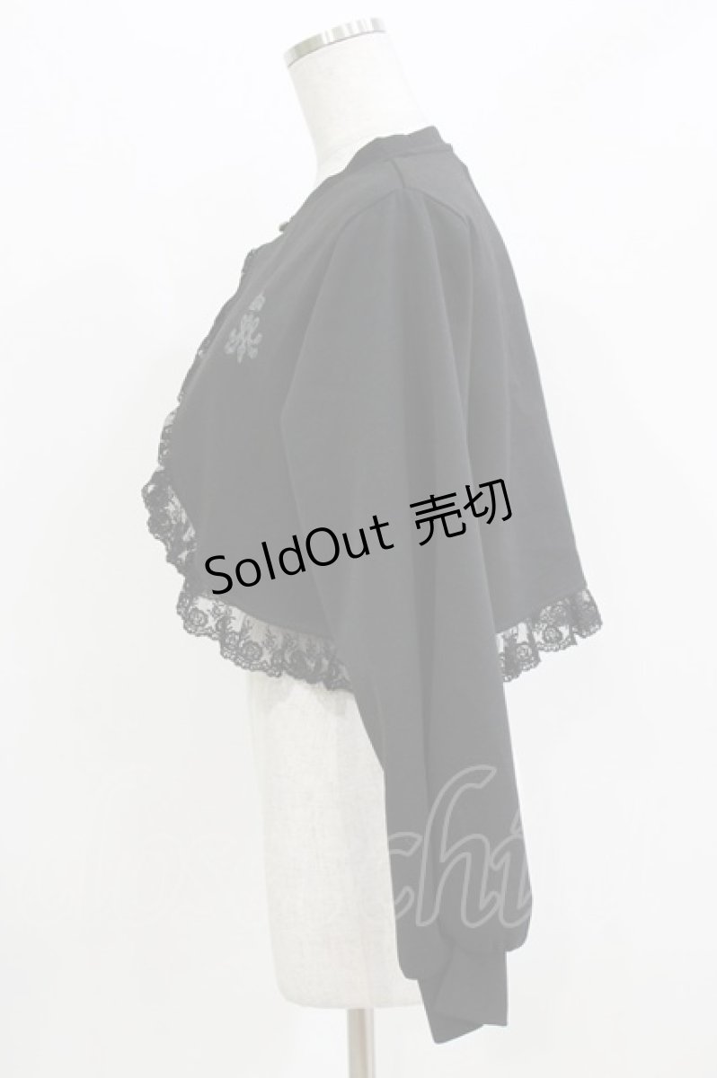 画像2: m petit by misako / AM バラレースニットカーディガン M ブラック H-26-03-16-050-LO-TO-NS-ZH (2)