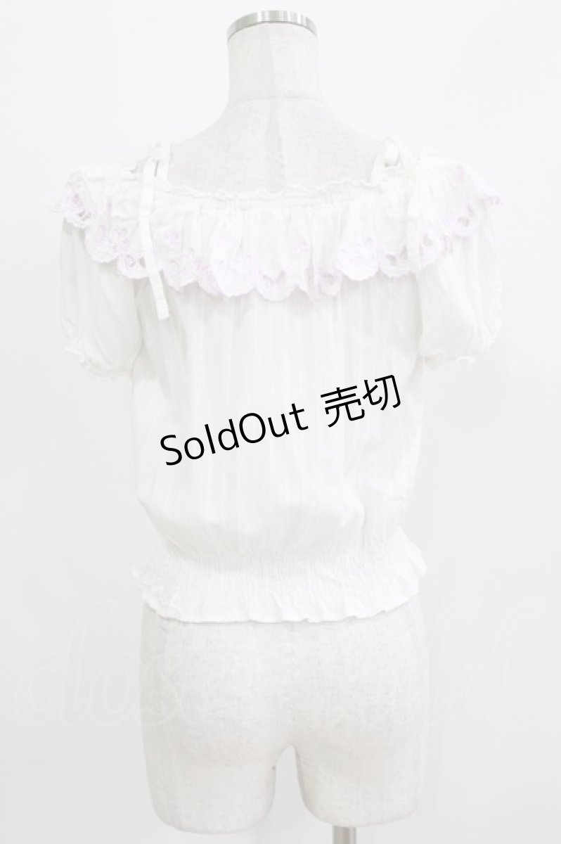 画像3: Secret Honey / 蝶刺繍トップス Free 白 H-26-03-16-051-CA-TO-NS-ZH (3)