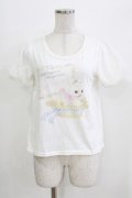 LIZ LISA / フラワーラビットプリントTシャツ Free 白 H-26-03-16-052-LO-TS-NS-ZH