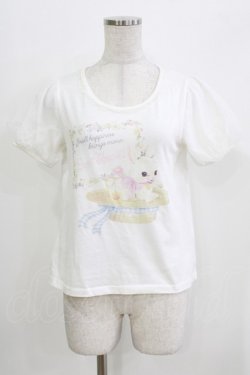 画像1: LIZ LISA / フラワーラビットプリントTシャツ Free 白 H-26-03-16-052-LO-TS-NS-ZH