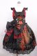 画像1: Atelier 17（海外ロリータブランド） / 『東洋魔女』彼岸花 曼珠沙華ジャンパースカート Free ブラック H-26-03-16-1001-LO-OP-NS-ZH (1)