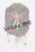 axes femme kawaii / 彼岸の白狐会柄リボンバレッタ  ブラック H-26-03-16-1040-AX-AC-NS-ZH