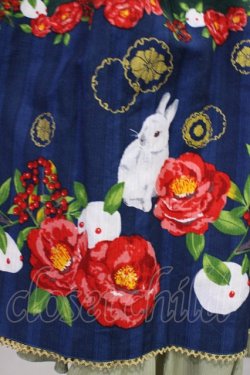 画像4: metamorphose / 風花のゆきうさぎタックジャンパースカート Free グリーン H-26-03-16-1003-ME-OP-NS-ZH