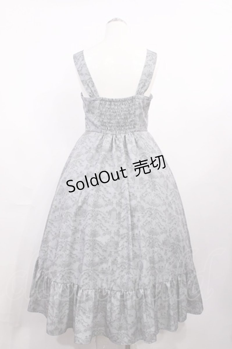 画像2: m petit by misako / MSKトワルドジュイジャンパースカート M グレー H-26-03-16-1004-LO-SK-NS-ZH (2)