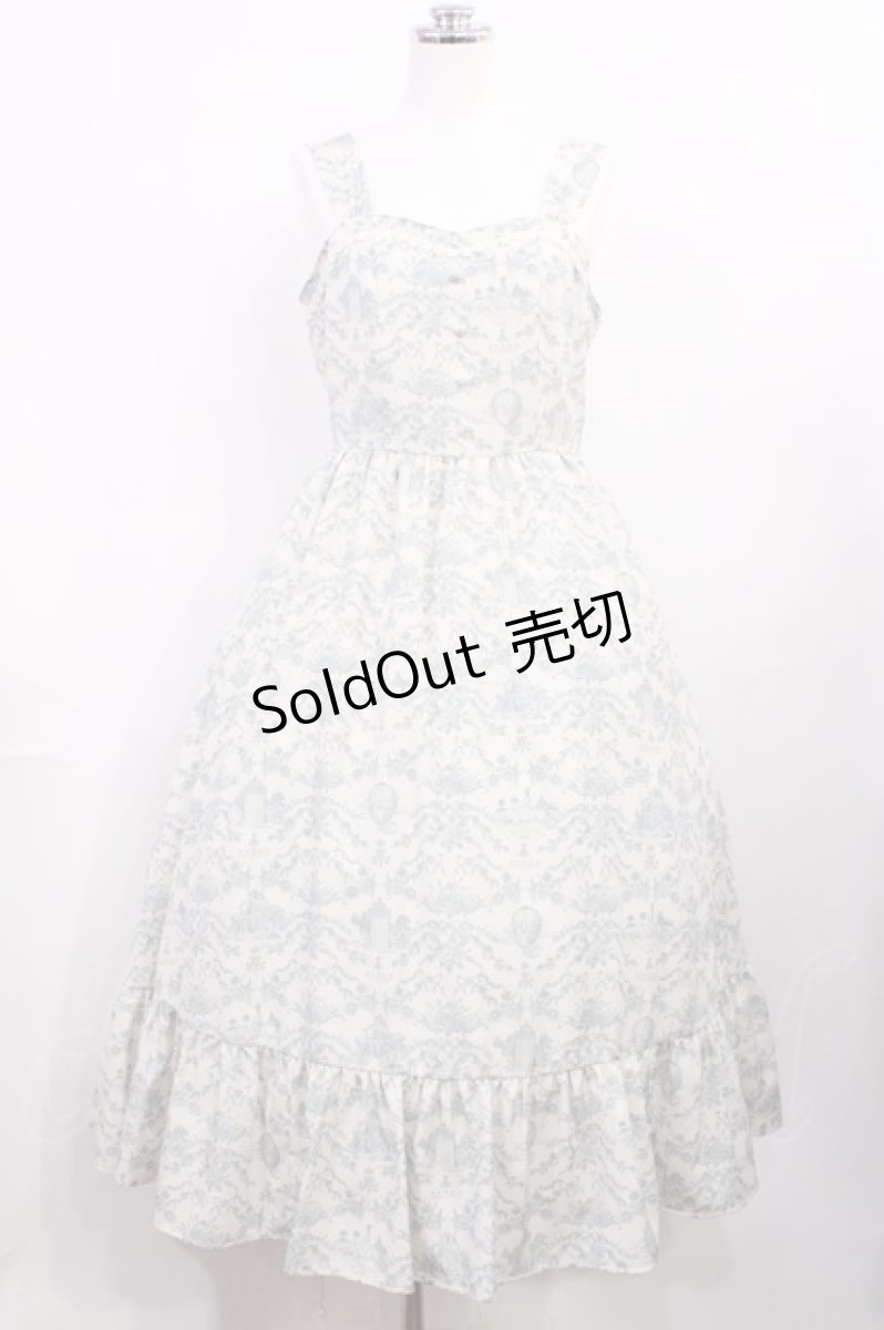 画像1: m petit by misako / MSKトワルドジュイジャンパースカート M オフ/サックス H-26-03-16-1005-LO-SK-NS-ZH (1)