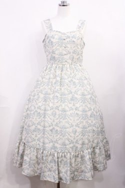 画像1: m petit by misako / MSKトワルドジュイジャンパースカート M オフ/サックス H-26-03-16-1005-LO-SK-NS-ZH