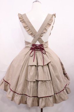 画像2: Amavel / 鍵モチーフ刺繍入り ウエストバックルリボンジャンスカ Free ベージュ H-26-03-16-1006-CA-OP-NS-ZH