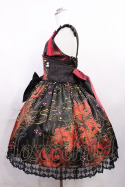 画像2: Atelier 17（海外ロリータブランド） / 『東洋魔女』彼岸花 曼珠沙華ジャンパースカート Free ブラック H-26-03-16-1001-LO-OP-NS-ZH
