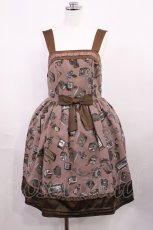 画像1: axes femme / プレゼントBOXワンピース M ブラウン H-26-03-16-1007-AX-OP-NS-ZH (1)