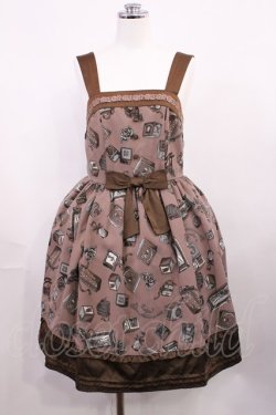 画像1: axes femme / プレゼントBOXワンピース M ブラウン H-26-03-16-1007-AX-OP-NS-ZH