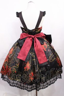 画像3: Atelier 17（海外ロリータブランド） / 『東洋魔女』彼岸花 曼珠沙華ジャンパースカート Free ブラック H-26-03-16-1001-LO-OP-NS-ZH