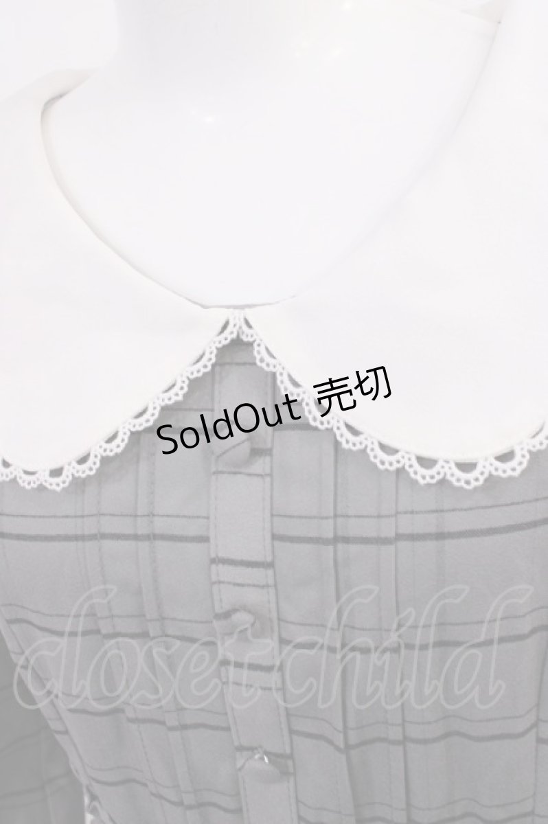 画像3: LIZ LISA / レースアップチェックリボンワンピース Free グレー H-26-03-16-1010-LO-OP-NS-ZH (3)