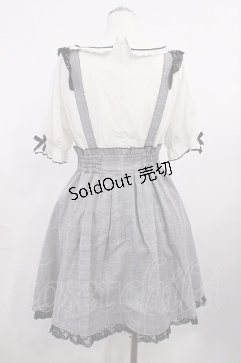 画像2: LIZ LISA / サスペンダー付きドッキングワンピース Free ブラックチェック H-26-03-16-1011-LO-OP-NS-ZH (2)