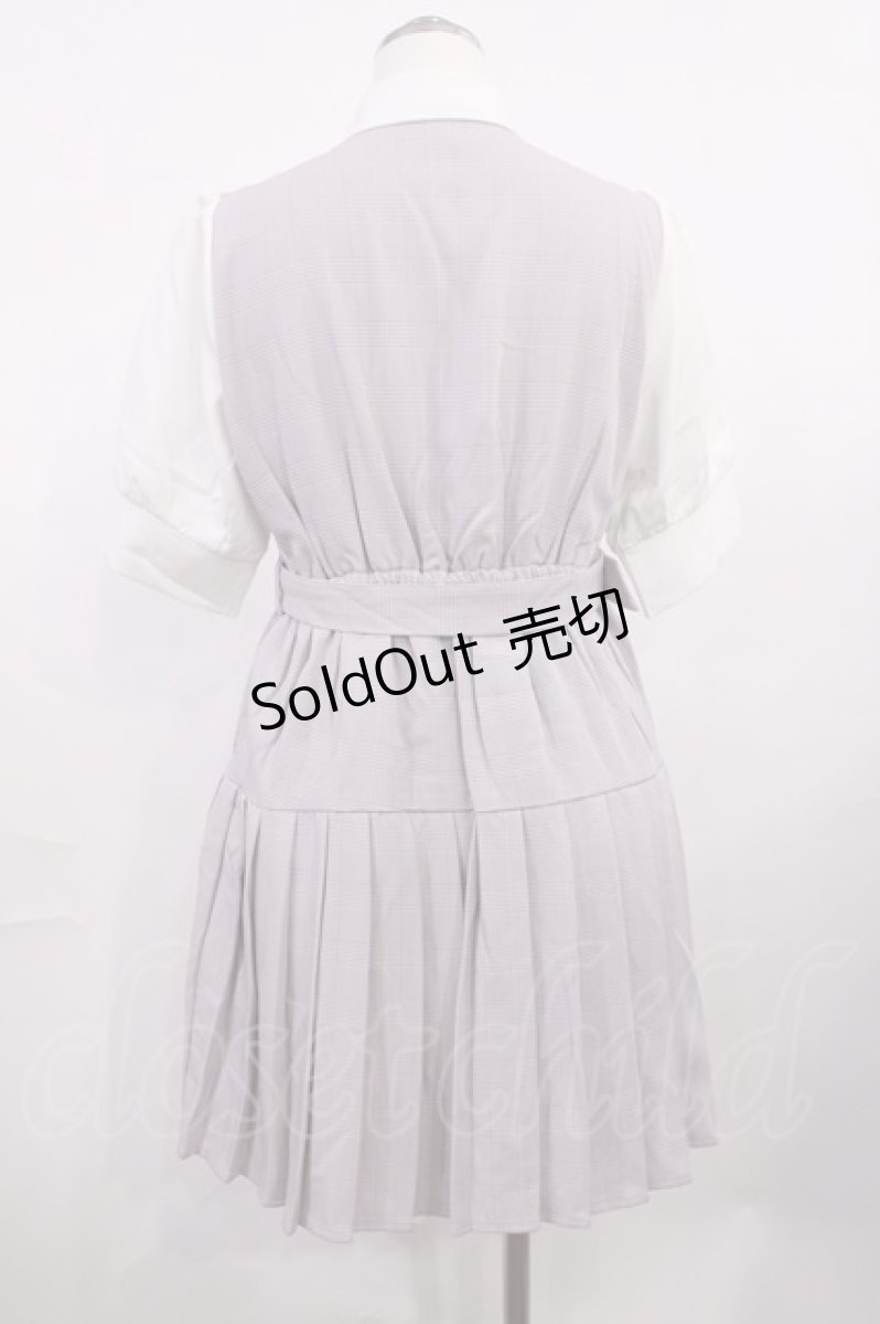 画像2: DearMyLove / 学園セットアップ風プリーツワンピース L ラベンダー H-26-03-16-1012-EL-OP-NS-ZH (2)