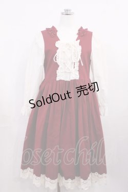 画像1: Favorite / レースアップワンピース Free レッド H-26-03-16-1013-LO-OP-NS-ZH