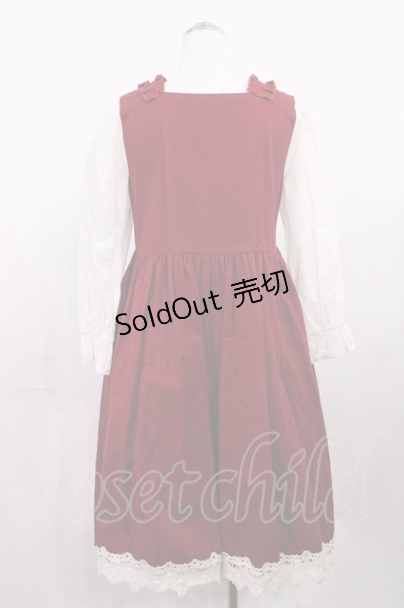 画像2: Favorite / レースアップワンピース Free レッド H-26-03-16-1013-LO-OP-NS-ZH (2)